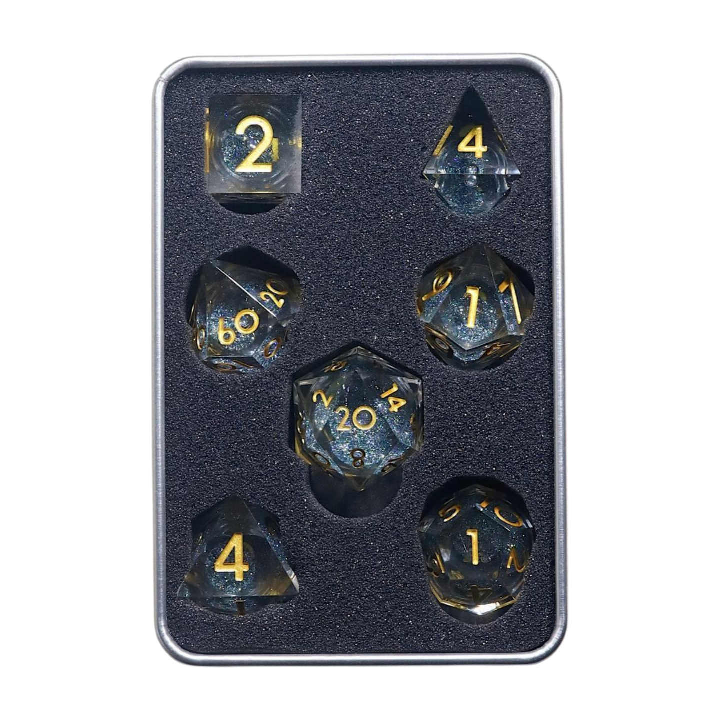 Liquid Core Resin Dice 7 Piece Set - Dragon Armor Games