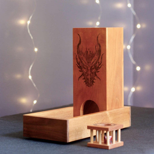 Cherry Dice Tower with Dragon Design - Dragon Armor Games