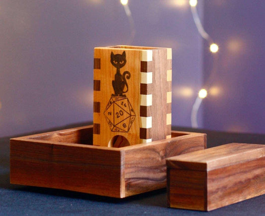 Classic Walnut Dice Vault - Dragon Armor Games