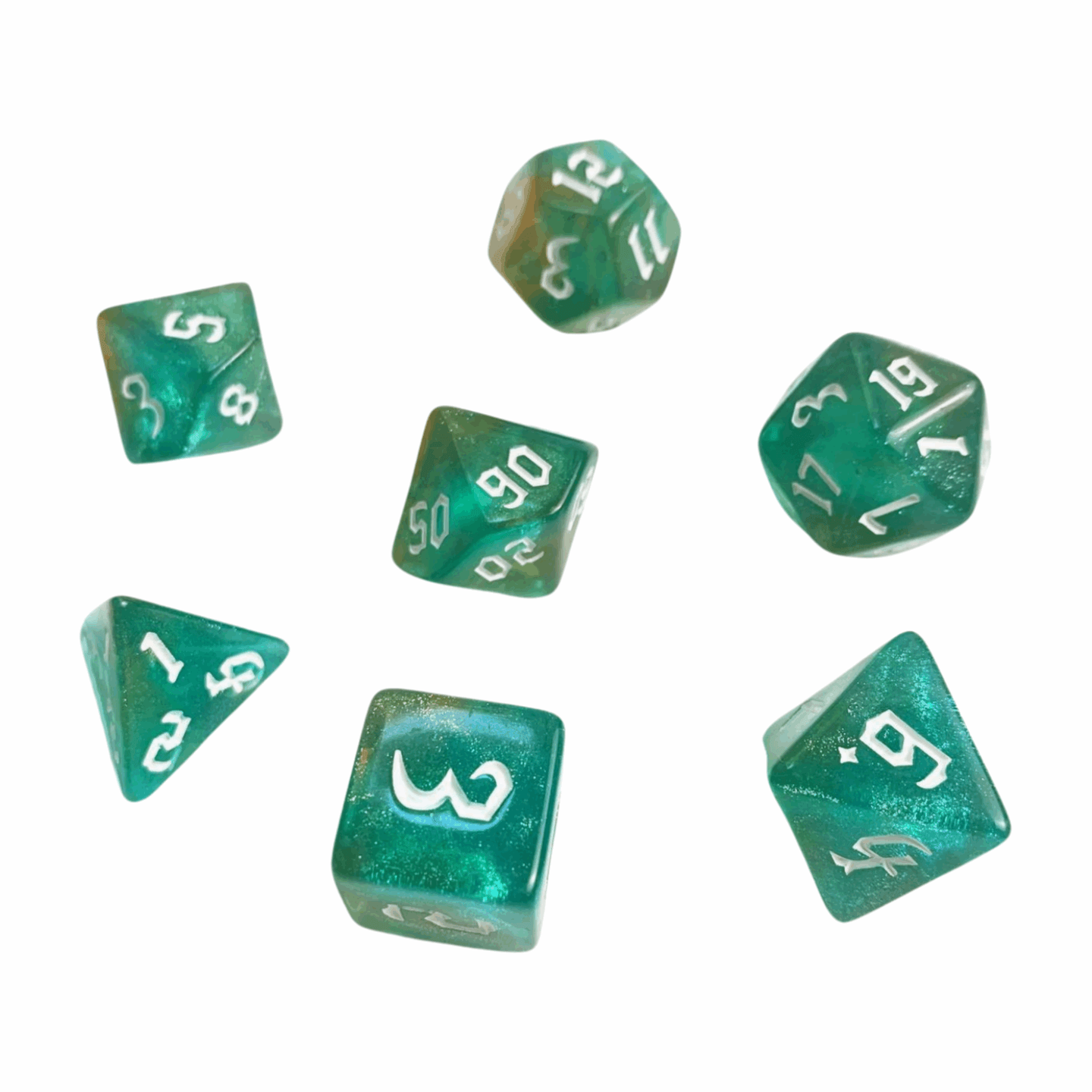 Pearl Dice 7 Piece Set - 8 colors to choose from! - Dragon Armor Games