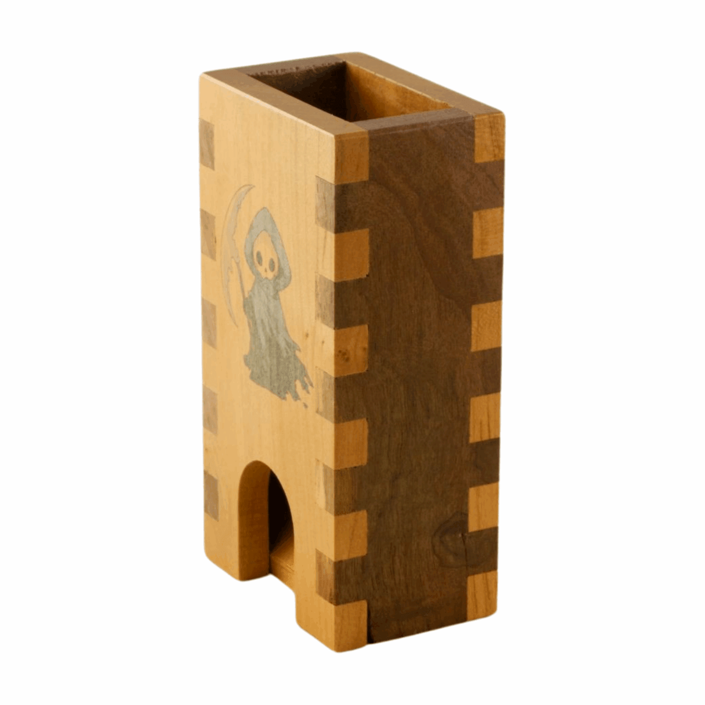 Small Blue Grim Reaper Box Joint Dice Tower - Dragon Armor Games