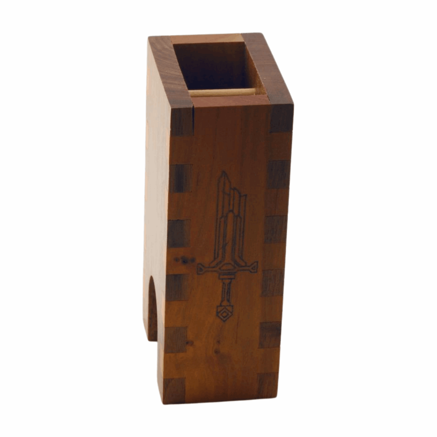 Medieval Sword Dice Tower Wood DnD Dice Roller, Dungeon Master Gift for Knight Fighter, TTRPG Gaming Accessory for Pathfinder, Shadowrun - Dragon Armor Games