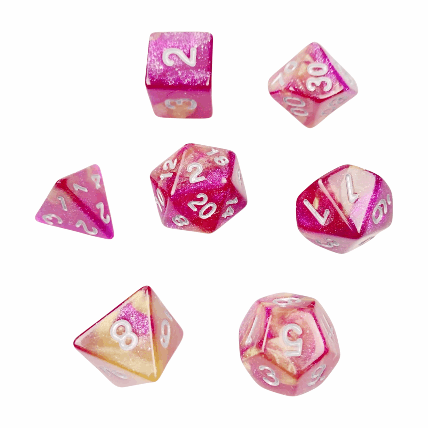 Starry Dice 7 Piece Set - 14 color choices! - Dragon Armor Games