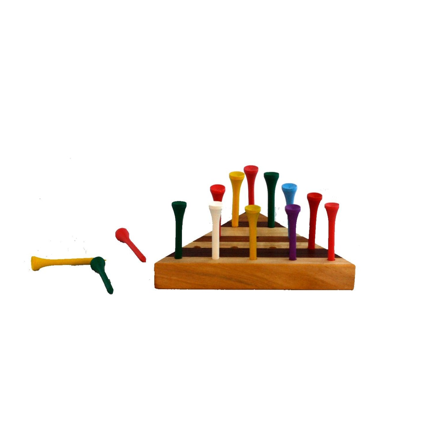 Peg game made from hardwoods