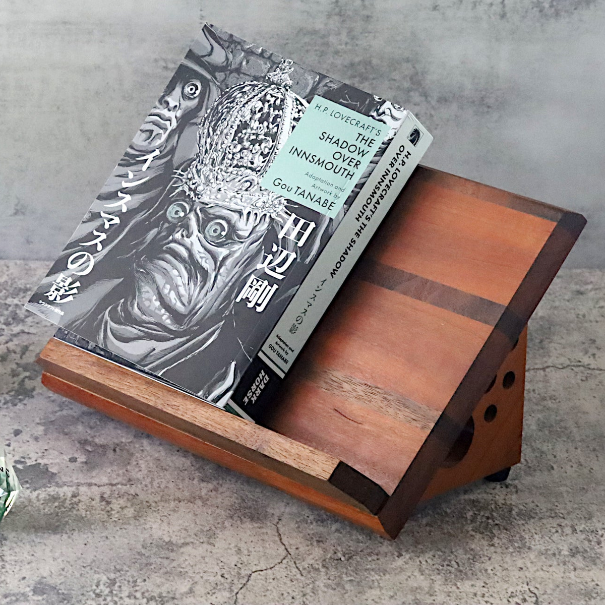 Walnut Book Stand on Library Table