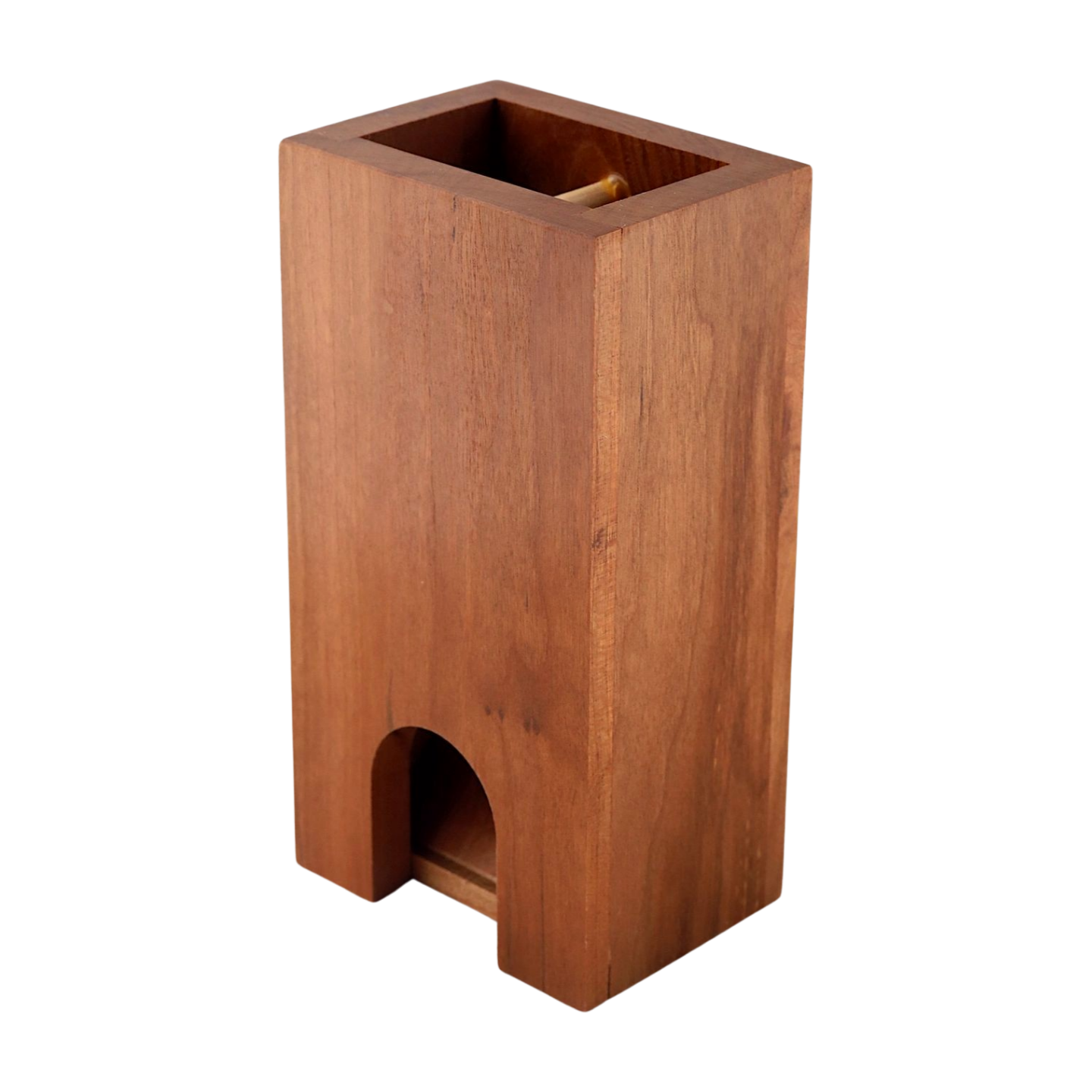 Small cherry dice tower on a white background