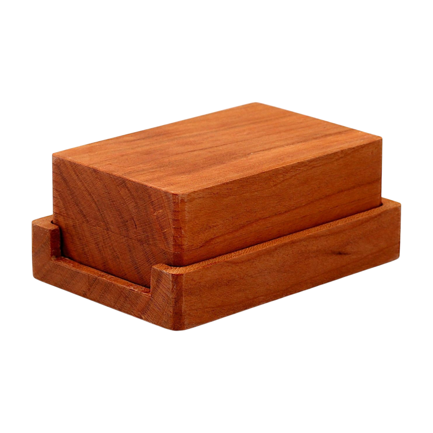 Cherry dice tower nested in dice tray for storage