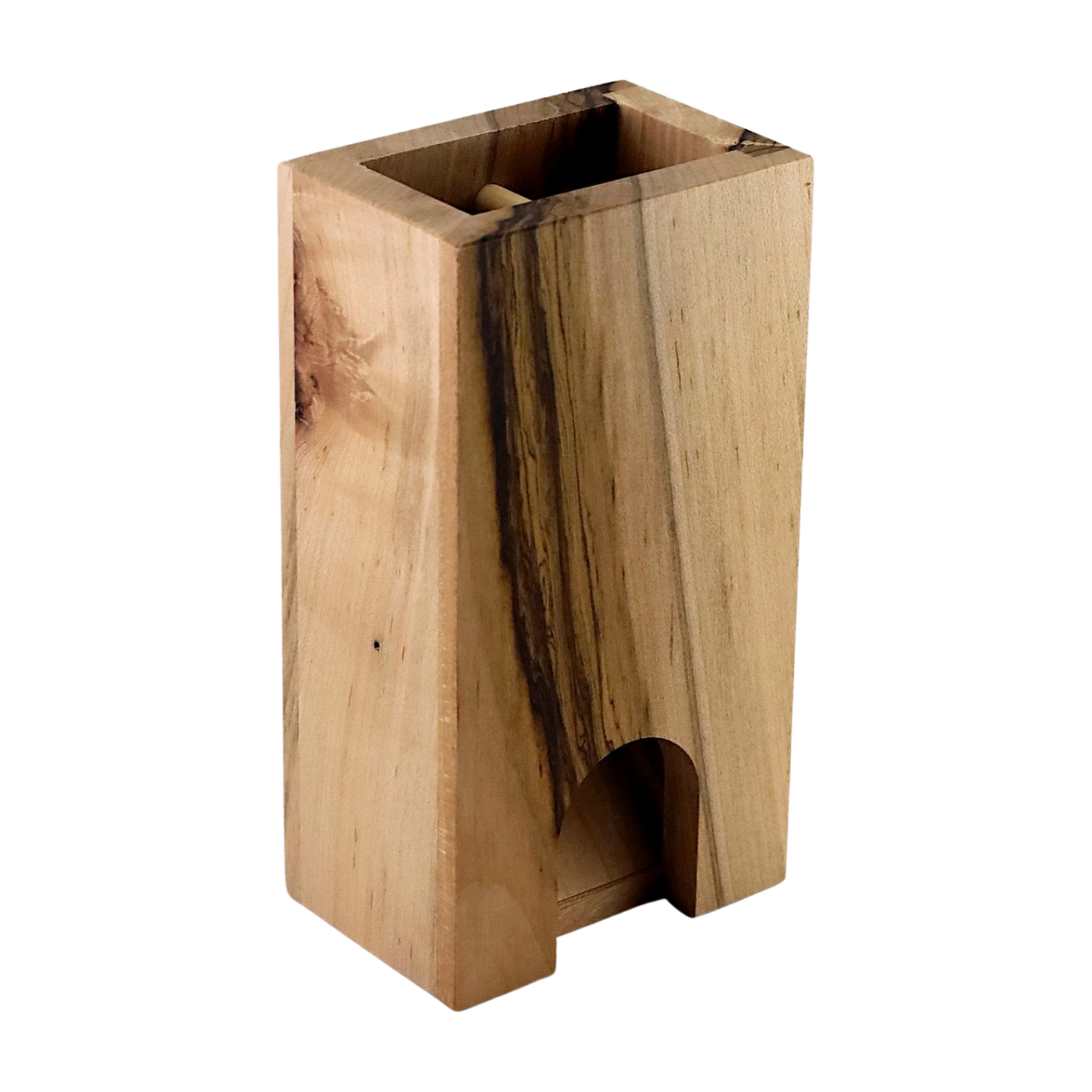 Wooden Dice Tower on a White Background
