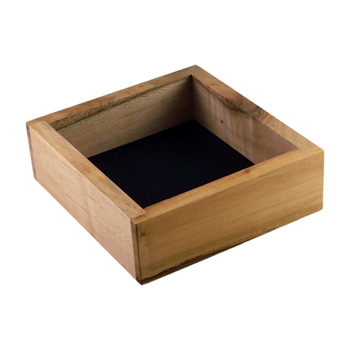 Wooden Dice Tray on a White Background