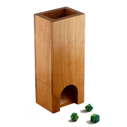 Premium hardwood dice tower made from cherry.  