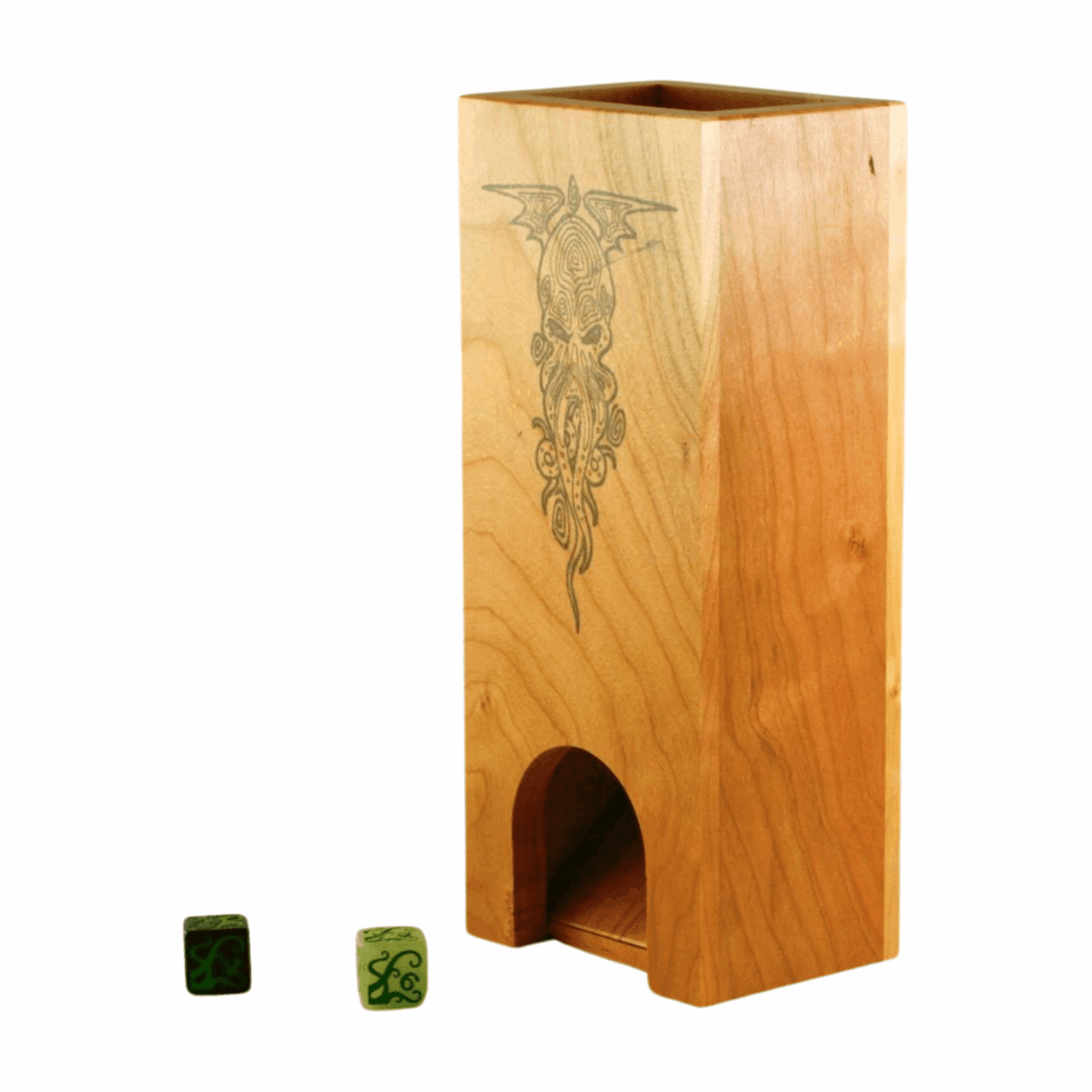 Cherry Dice Tower with Cthulhu Design - Dragon Armor Games