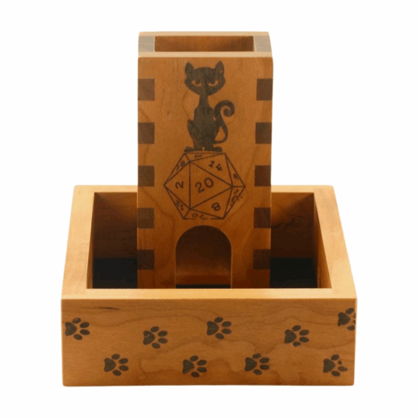 Cherry with Paw Prints Small Dice Tray - Dragon Armor Games