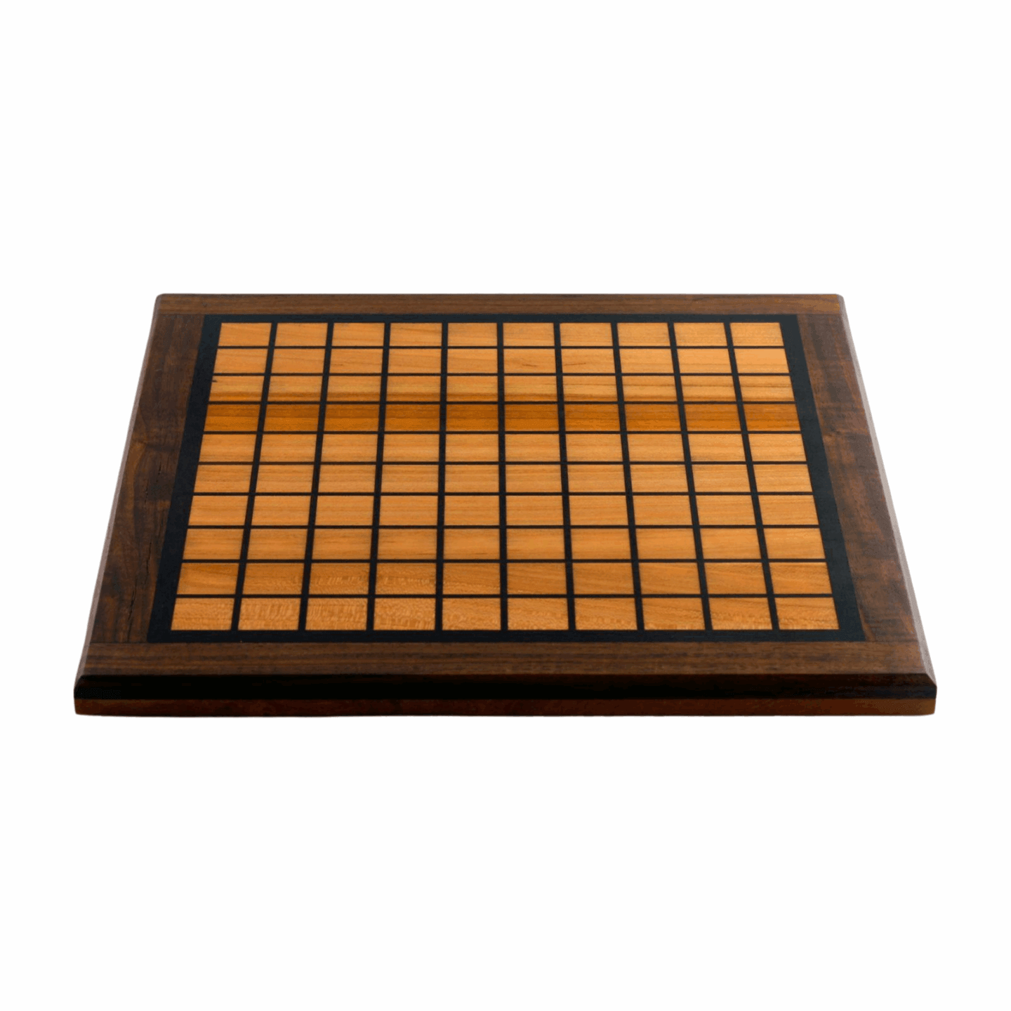 Wooden game board with epoxy grid