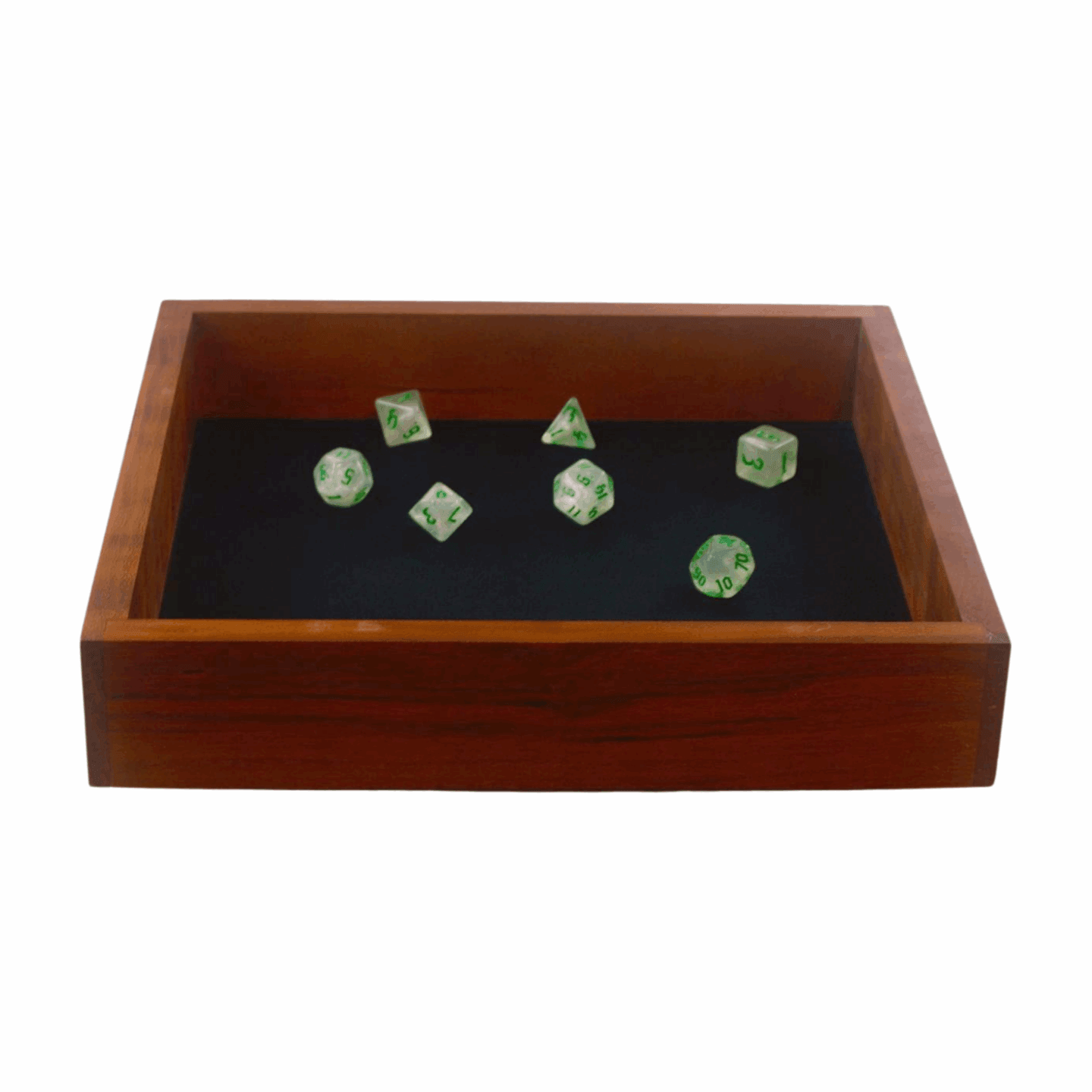 Large Cherry Wood Dice Tray for Tabletop Gaming - Dragon Armor Games