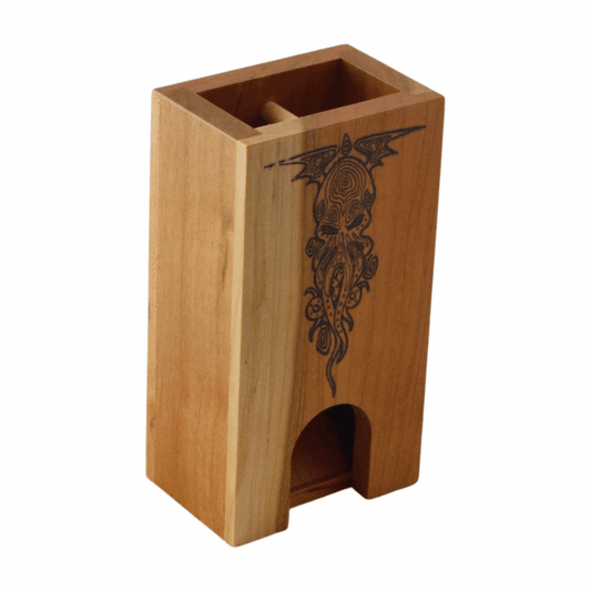Small Cherry Dice Tower with Cthulhu - Dragon Armor Games