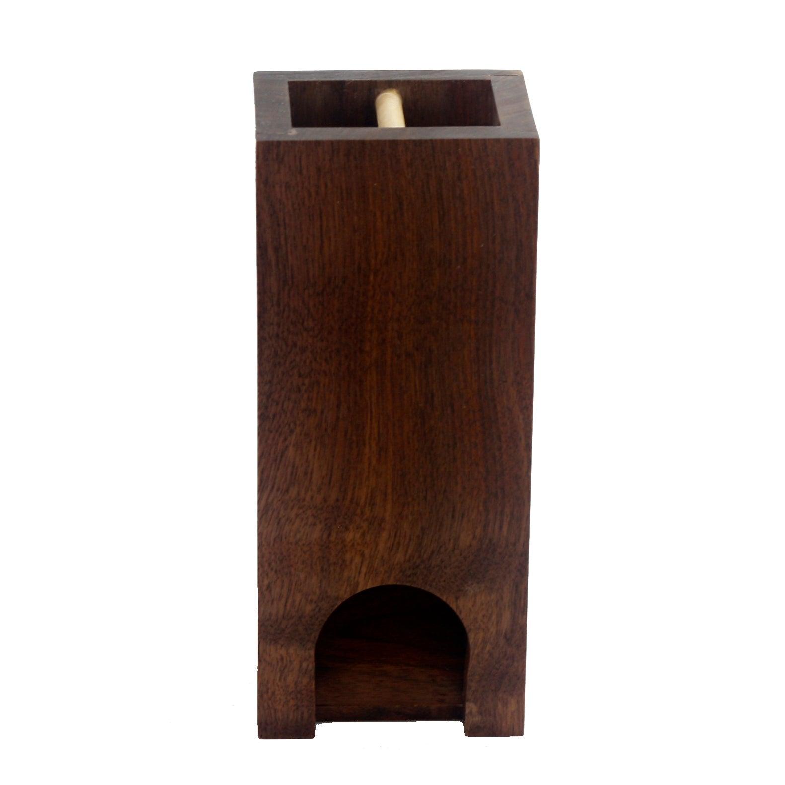 Premium hardwood dice tower made from all walnut.
